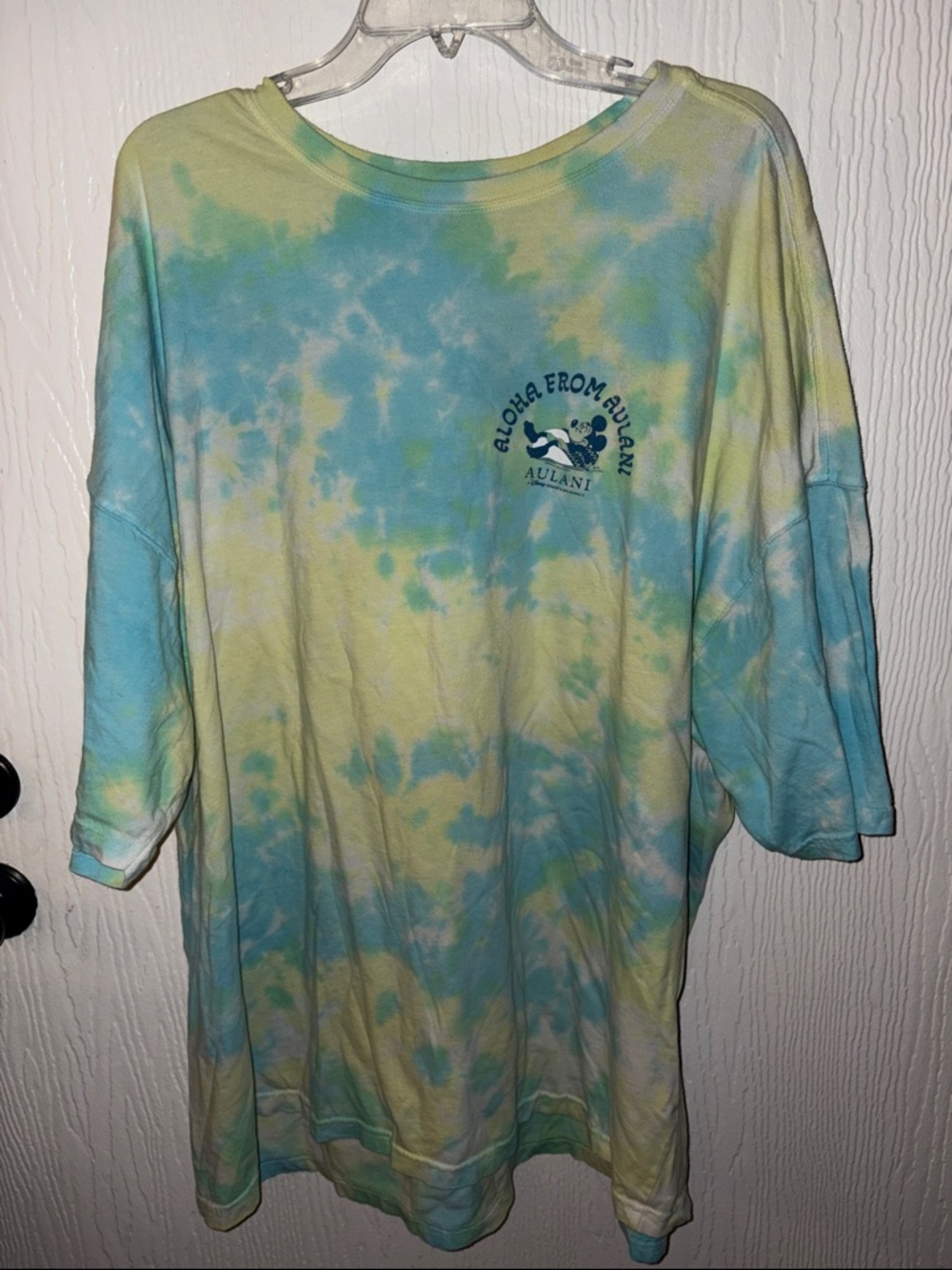 XXL Aloha From Aulani Tie-Dye Tee - Yellow & Blue